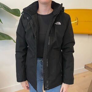 The North Face black ski jacket